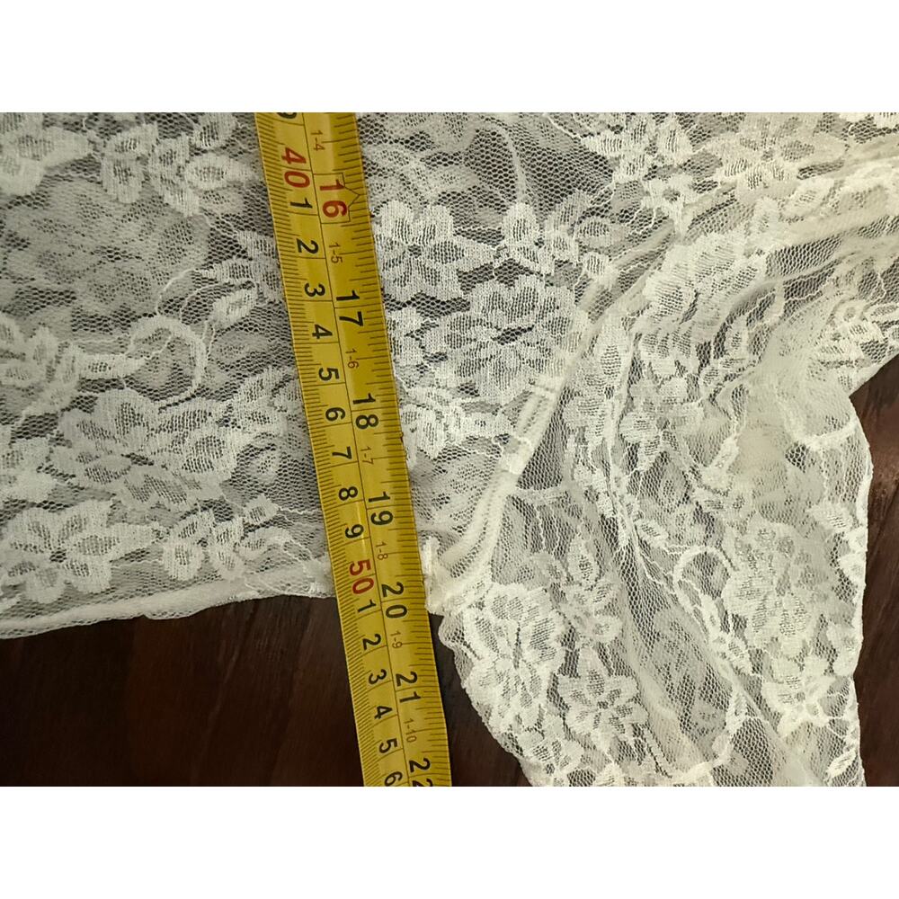 Polly & Esther Cream Lace Floral Cardigan/Cover Up size medium - Picture 7 of 7